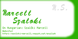 marcell szaloki business card